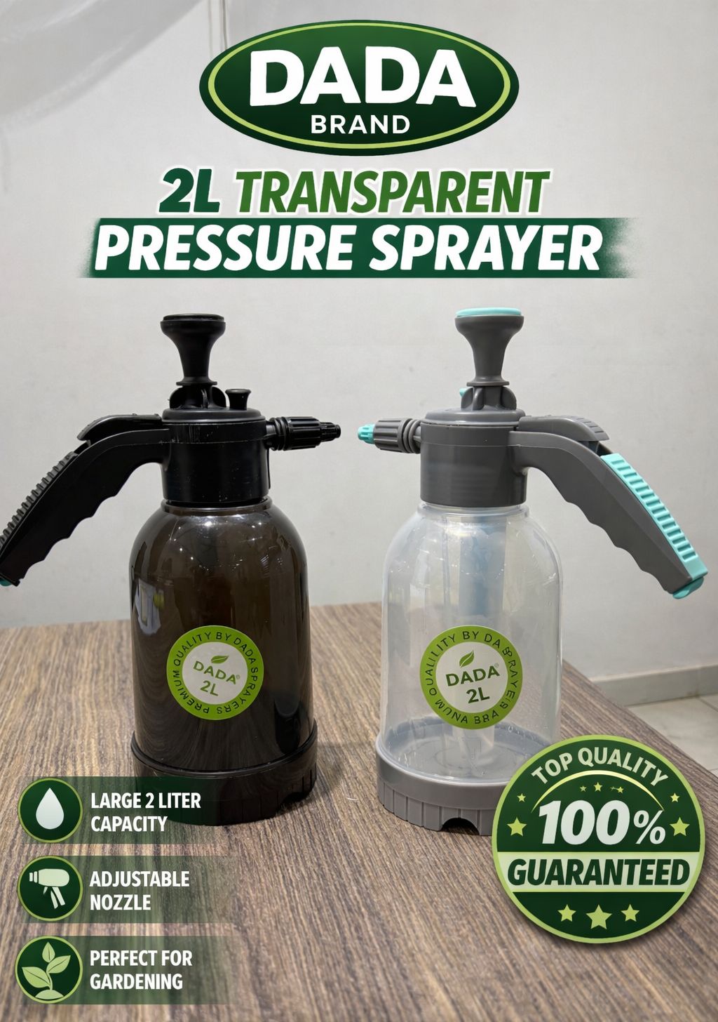 DADA 2L Sprayer Transparent + Foaming Nozzle