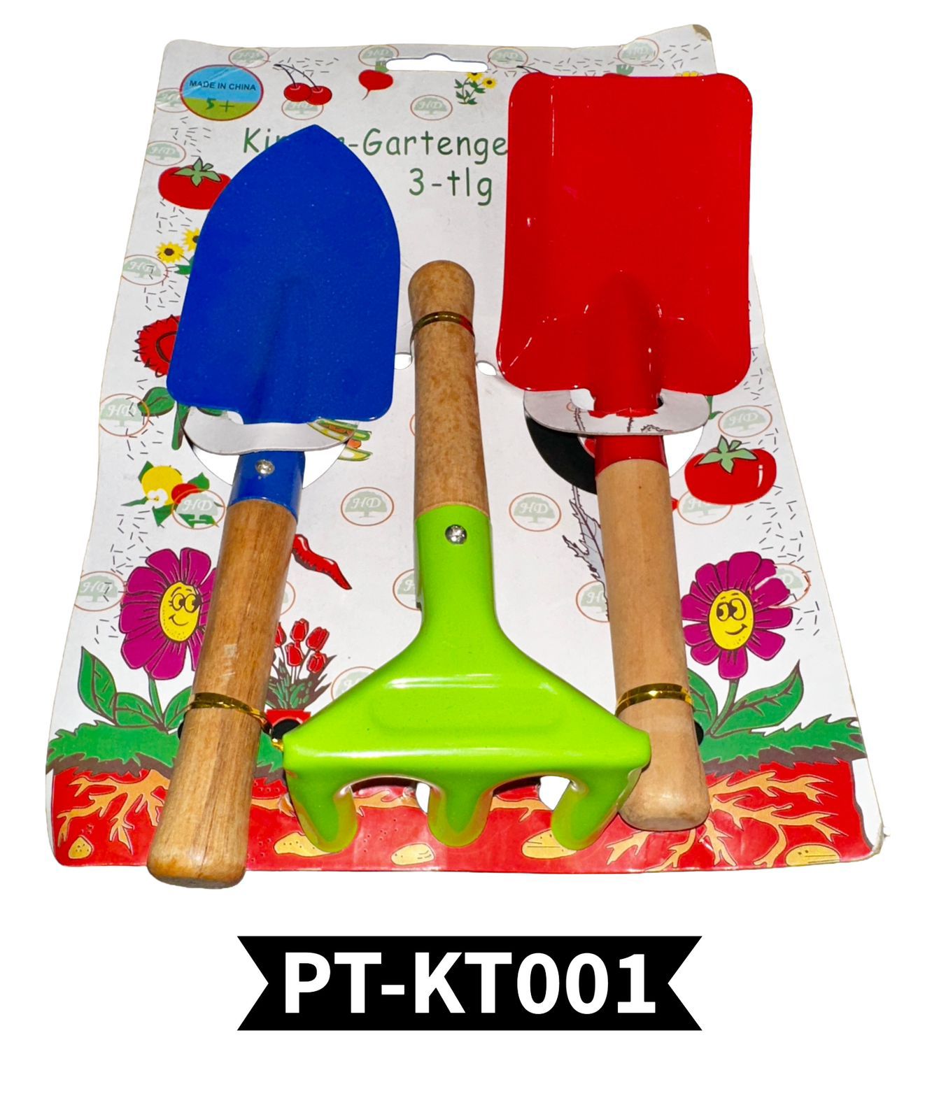 3 pieces Wooden Garden Tools